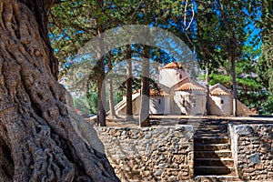 The church Panagia Kera in the village Kritsa, Crete.