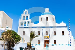 The Church of Panagia Platsani in Oia village on Santorini