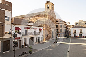 Church and parish temple of BolaÃÂ±os de Calatrava, Ciudad Real, Spain. photo