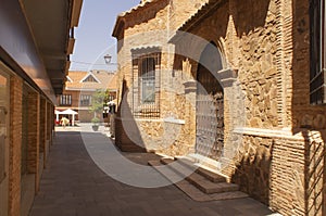 Church and parish temple of BolaÃÂ±os de Calatrava, Ciudad Real, Spain. photo