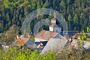 The church in Pavlany village in Spis region in Slovakia
