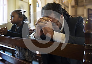 Church People Believe Faith Religious Confession Concept photo