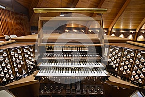 Church Pipe Organ Keyboards