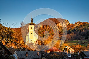 Church in Podskalie village under the Podskalsky Rohac hill in S