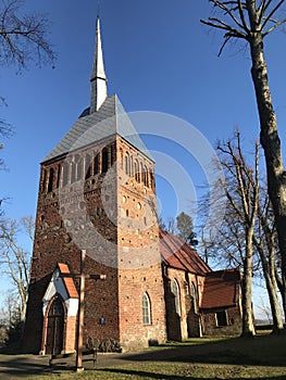 Church in Poland in early spring photo