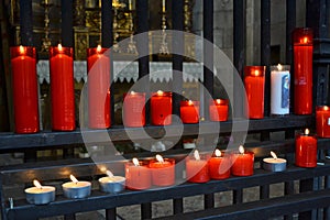 Church prayer candles