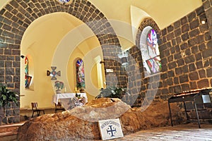 The Church of Primacy - Tabgha. The interior of the church