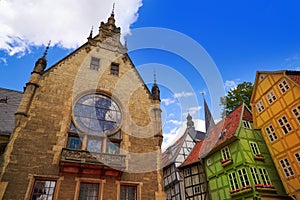 Church Quedlinburg facade in Harz Germany