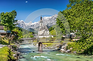 Church of Ramsau, Berchtesgadener Land, Bavaria, Germany