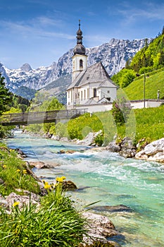Church of Ramsau, Berchtesgadener Land, Bavaria, Germany photo