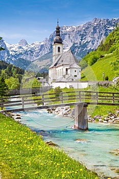 Church of Ramsau, Nationalpark Berchtesgadener Land, Bavaria Ger