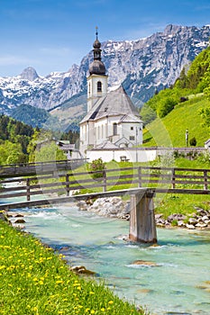 Church of Ramsau, Nationalpark Berchtesgadener Land, Bavaria, Germany