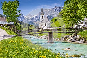 Church of Ramsau, Nationalpark Berchtesgadener Land, Bavaria, Germany