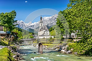 Church of Ramsau, Nationalpark Berchtesgadener Land, Bavaria, Germany