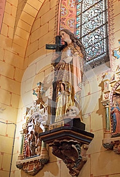 Church of rennes le chateau, Marie Madeleine statue