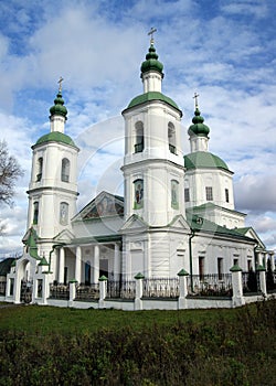 Church of the Resurrection, built in classic style, late 18th century, in Molodi near Chekhov, Moscow Oblast, Russia