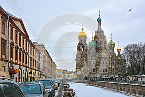 Church of the Resurrection of Christ in St. Petersburg in winter