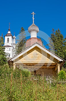 Church of the Resurrection at Mount Calvary on Anzersky Island. Solovky Islands, Russia