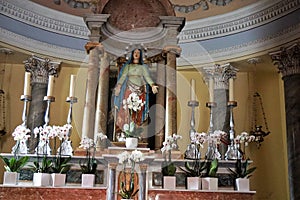 Church in Rivera at monte tamaro photo