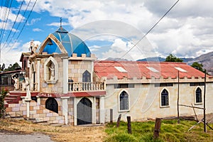 Church on the road between Sogamoso and Corrales on the municipality of Topaga in the departament of Boyaca in Colombia photo