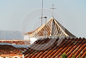 Church roof, Comares. photo