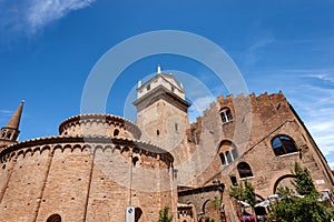 Church Rotonda di San Lorenzo and Medieval Palazzo della Ragione - Mantua Italy