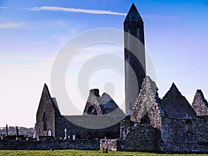 Church ruin in sunny day