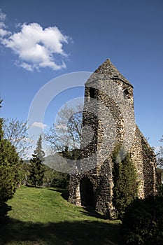 Church ruins of Avesi in Szigliget