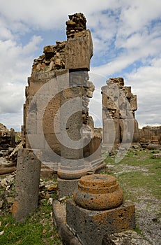 Church ruins in city of Ani, Turkey