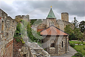 Church Ruzica on Balgrade`s fortress Kalemegdan Crkva Ruzica