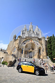 Church of the Sacred Heart of Jesus (The Temple Expiatori del Sagrat Cor) on Tibidabo in Barcelona