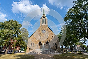 Church of Saint-Enfant-Jesus in summer. Pointe-aux-Trembles, Montreal, Canada photo