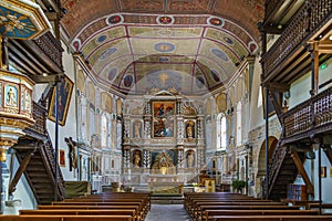 Church of Saint Etienne in Espelette, France photo