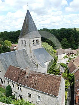 Church Saint Gault medieval village of Yevre chatel