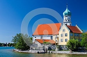 Church of Saint Georg in Wasserburg, Lake Constance, Bavaria, Germany photo