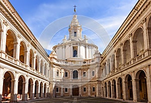 Church of Saint Ivo at La Sapienza Sant`Ivo alla Sapienza in Rome, Italy photo