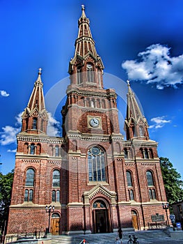 Church of Saint John evangelist in Lodz in Poland