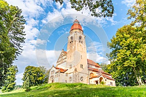 Church of Saint John of Nepomuk in Stechovice near Prague, Czech Republic