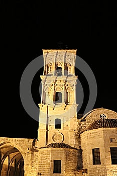 The Church of Saint Lazarus, a late-9th century church in Larnaca at night, Cyprus
