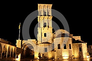 The Church of Saint Lazarus, a late-9th century church in Larnaca at night, Cyprus