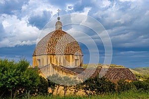 Church of Saint Maria Maddalena near Las Plassas on the island of Sardinia photo