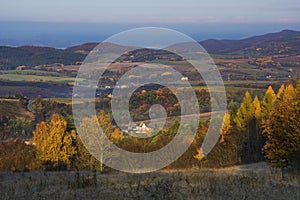 Cerin church at autumn