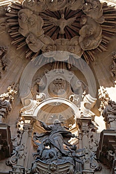 The Church of Saint Mary of the Chorus, details, baroque, San Sebastian, Bay of Biscay, Basque Country, Spain, Europe