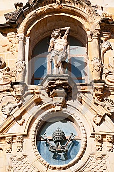 The Church of Saint Mary of the Chorus, details, baroque, San Sebastian, Bay of Biscay, Basque Country, Spain, Europe