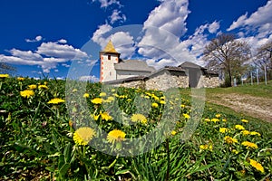 Church of Saint Matthew at Zolna during spring