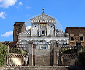 Church of saint minias on the mountain
 in Florence Italy