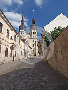 Church of Saint Nicholas, Gothic cathedral in the old town of Trnava, Slovakia. It was built between 1380 and 1421