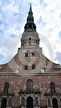 Church of Saint Peter in the old town of Riga