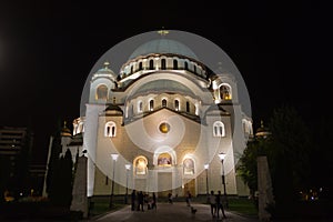 Church of Saint Sava at Night