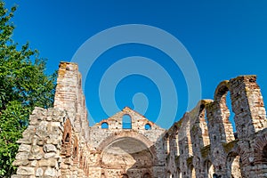 The Church of Saint Sofia or Old Bishopric in Nessebar ancient city. Nesebar, Nesebr is a UNESCO World Heritage Site. Ruins of an photo